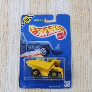 VTG MATTEL HOT WHEELS 1990 DUMP TRUCK YELLOW METAL #1171 NIP COLLECTOR #38
